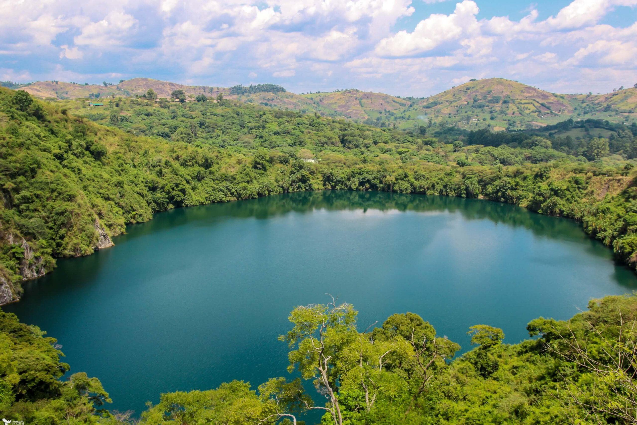 Image of a beautiful a caldera taken from Mt. Elgon National Park
