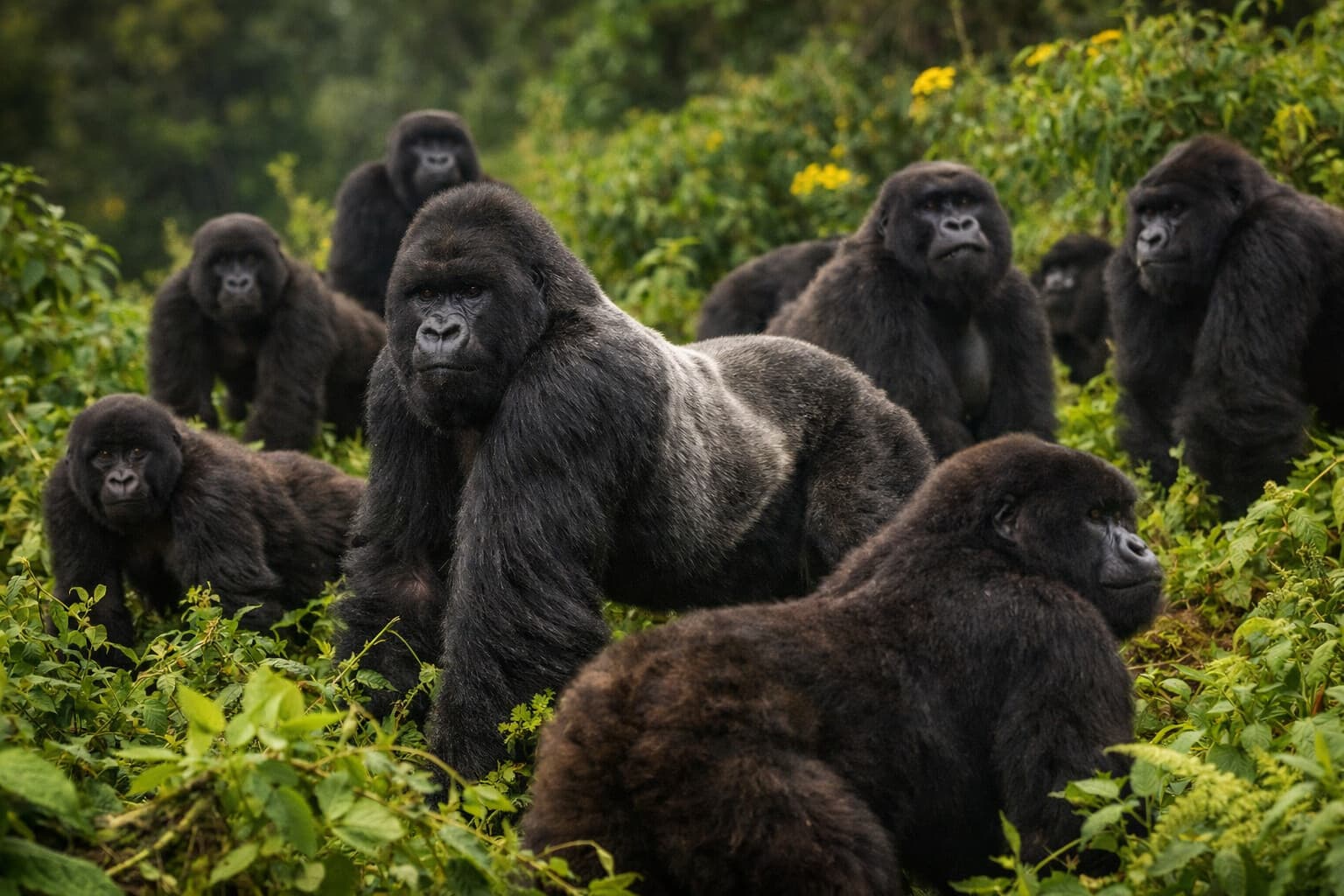 Image showing gorillas, taken from Bwindi Impenetrable national park