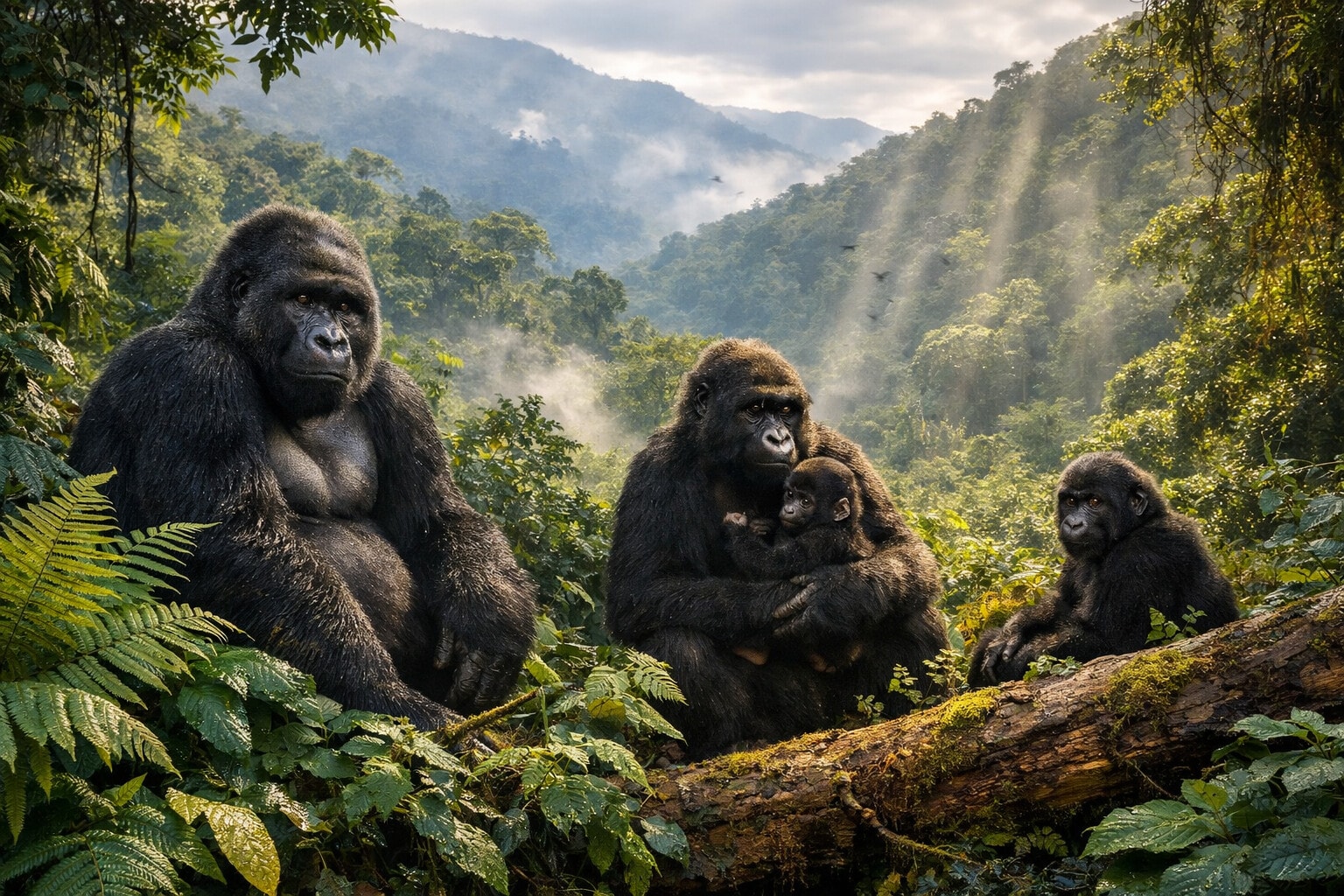 Panoramic view of Uganda’s landscapes and wildlife