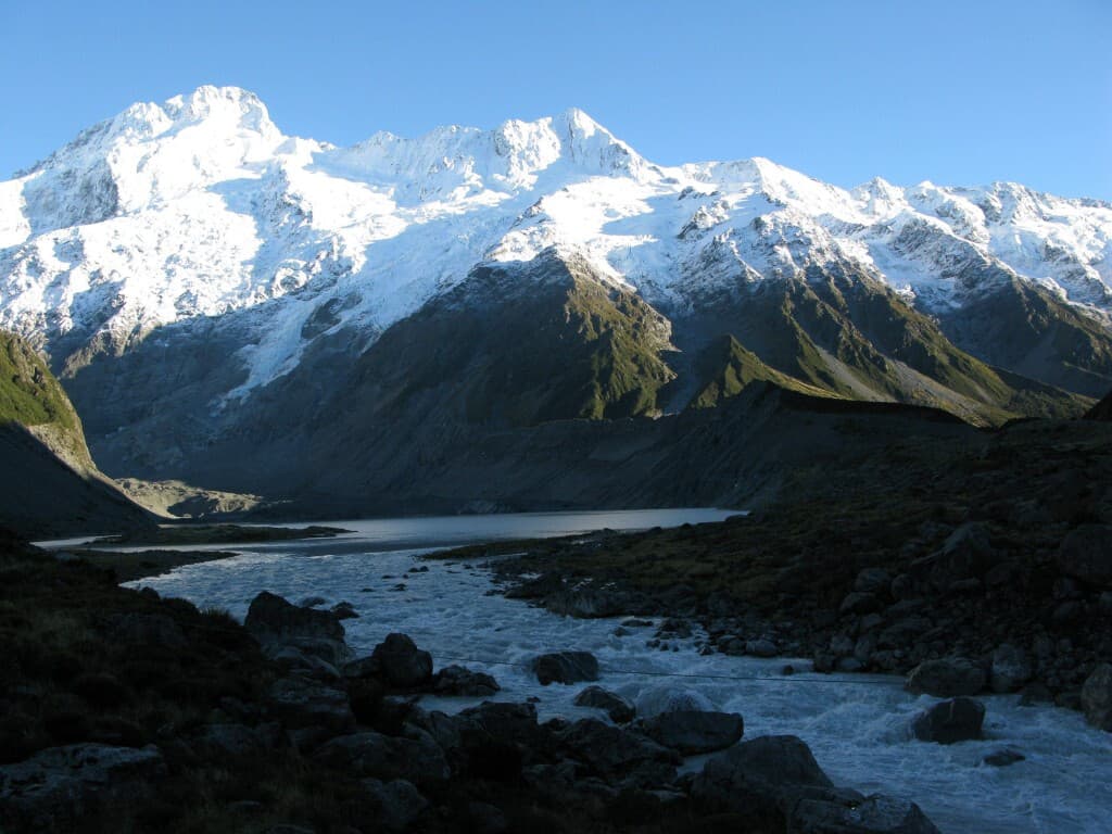 Image of a the snow capped top of Mt. Rwenzori